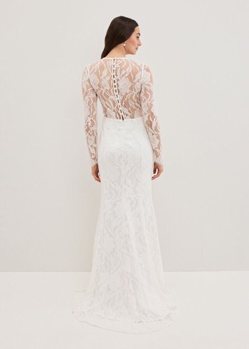 Phase Eight Aneeta Lace Wedding Dress White Australia | HN7615029